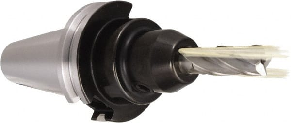 Techniks - CAT40 Taper Shank 1/4" Hole End Mill Holder/Adapter - Apex Tool & Supply