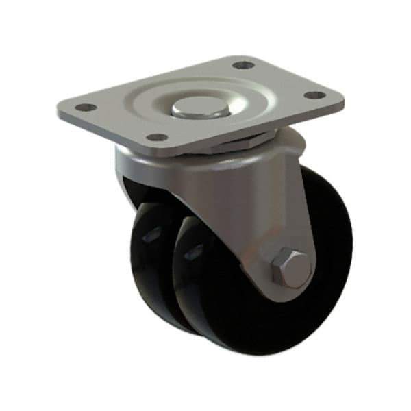 E.R. Wagner - 3" Diam x 3-7/8" OAH Standard Caster - 3-7/8 Inch Overall Height, For Medium Duty - Apex Tool & Supply