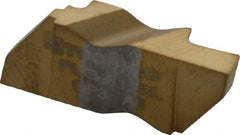 Tool-Flo - 3125FLG Grade GP3, 3.18mm Cutting Width Carbide Grooving Insert - 4.57mm Max Depth of Cut, Left Hand, 0.005 to 0.01" Corner Radius, TiN Finish - Apex Tool & Supply