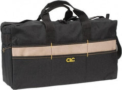 CLC - 17 Pocket Black & Khaki Polyester Tool Bag - 18" Wide x 7" Deep x 9" High - Apex Tool & Supply