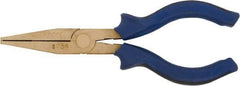 Ampco - 6-1/4" OAL, 0.55" Jaw Length, Nonsparking Pliers - Flat Nose Jaw - Apex Tool & Supply