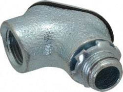 Cooper Crouse-Hinds - 1/2" Trade, Malleable Iron Threaded Angled Rigid/Intermediate (IMC) Conduit Elbow - Insulated - Apex Tool & Supply