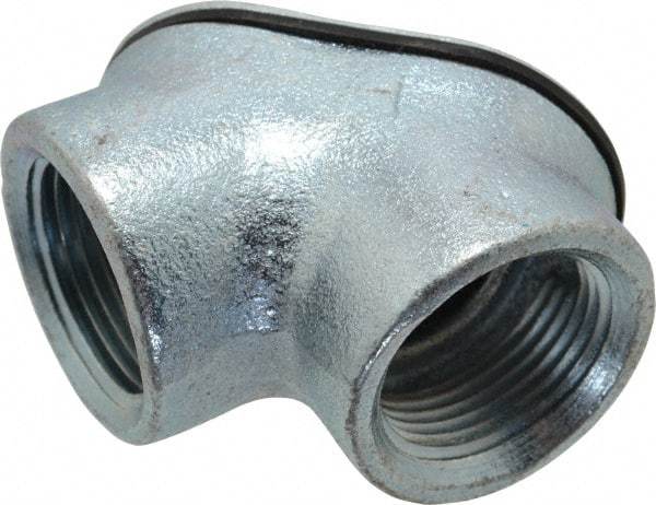 Cooper Crouse-Hinds - 1" Trade, Malleable Iron Threaded Angled Rigid/Intermediate (IMC) Conduit Elbow - Insulated - Apex Tool & Supply