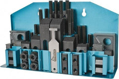 Gibraltar - 52 Piece Fixturing Step Block & Clamp Set with 1" Step Block, 9/16" T-Slot, 1/2-13 Stud Thread - 7/8" Nut Width, 3, 4, 5, 6, 7 & 8" Stud Lengths - Apex Tool & Supply