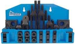 Gibraltar - 52 Piece Fixturing Step Block & Clamp Set with 1" Step Block, 11/16" T-Slot, 5/8-11 Stud Thread - 1-1/8" Nut Width, 3, 4, 5, 6, 7 & 8" Stud Lengths - Apex Tool & Supply