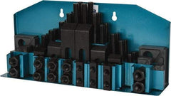 Gibraltar - 52 Piece Fixturing Step Block & Clamp Set with 25mm Step Block, 18mm T-Slot, M16x2.0 Stud Thread - 29mm Nut Width, 80, 110, 125, 150, 175 & 200mm Stud Lengths - Apex Tool & Supply