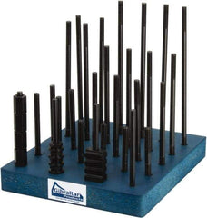 Gibraltar - 38 Piece, 5/16-18 Stud, 3/8" T Slot, T Nut & Stud Kit - 5/8" T-Slot Nut Width, 3, 4, 5, 6, 7, 8" Stud Lengths - Apex Tool & Supply