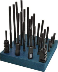 Gibraltar - 38 Piece, 3/8-16 Stud, 1/2" T Slot, T Nut & Stud Kit - 7/8" T-Slot Nut Width, 3, 4, 5, 6, 7, 8" Stud Lengths - Apex Tool & Supply