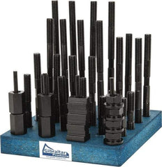 Gibraltar - 38 Piece, 1/2-13 Stud, 9/16" T Slot, T Nut & Stud Kit - 7/8" T-Slot Nut Width, 3, 4, 5, 6, 7, 8" Stud Lengths - Apex Tool & Supply