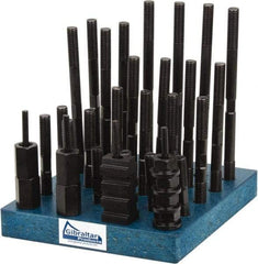 Gibraltar - 38 Piece, 1/2-13 Stud, 5/8" T Slot, T Nut & Stud Kit - 1" T-Slot Nut Width, 3, 4, 5, 6, 7, 8" Stud Lengths - Apex Tool & Supply