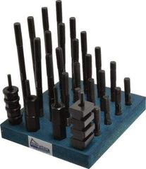 Gibraltar - 38 Piece, 1/2-13 Stud, 11/16" T Slot, T Nut & Stud Kit - 1-1/8" T-Slot Nut Width, 3, 4, 5, 6, 7, 8" Stud Lengths - Apex Tool & Supply