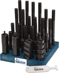 Gibraltar - 38 Piece, 5/8-11 Stud, 11/16" T Slot, T Nut & Stud Kit - 1-1/8" T-Slot Nut Width, 3, 4, 5, 6, 7, 8" Stud Lengths - Apex Tool & Supply