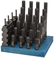 Gibraltar - 38 Piece, 3/4-10 Stud, 13/16" T Slot, T Nut & Stud Kit - 1-1/4" T-Slot Nut Width, 3, 4, 5, 6, 7, 8" Stud Lengths - Apex Tool & Supply