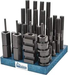 Gibraltar - 38 Piece, 3/4-10 Stud, 7/8" T Slot, T Nut & Stud Kit - 1-1/2" T-Slot Nut Width, 3, 4, 5, 6, 7, 8" Stud Lengths - Apex Tool & Supply