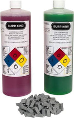Burr King - Ceramic Carrier, Ceramic Abrasive, Polishing Tumbling Media - Tri-Star Shape - Apex Tool & Supply