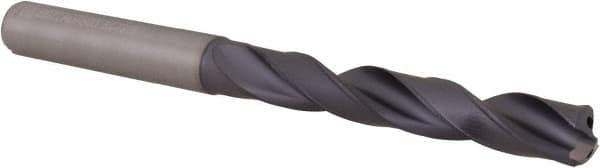 Kennametal - 7.5mm 140° Solid Carbide Jobber Drill - TiAlN Finish, Right Hand Cut, Spiral Flute, Straight Shank, 91mm OAL, Standard Point - Apex Tool & Supply