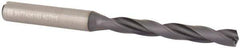Kennametal - 6.1mm 140° Solid Carbide Jobber Drill - TiAlN Finish, Right Hand Cut, Spiral Flute, Straight Shank, 91mm OAL, Standard Point - Apex Tool & Supply