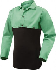 Size 3XL, Flame Resistant, Cape Sleeves Cotton, 9.5 oz, Green