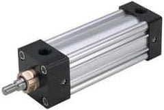 Parker - 6" Stroke x 5" Bore Double Acting Air Cylinder - 1/2 Port, 3/4-16 Rod Thread, 250 Max psi, -10 to 165°F - Apex Tool & Supply
