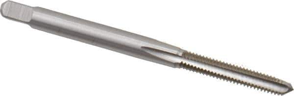 Interstate - #7-40 UNS 3B 3 Flute Bright Finish High Speed Steel Straight Flute Standard Hand Tap - Plug, Right Hand Thread, 2-1/8" OAL, H2 Limit, Oversize - Apex Tool & Supply