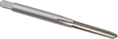 Interstate - #7-40 UNS 3B 3 Flute Bright Finish High Speed Steel Straight Flute Standard Hand Tap - Plug, Right Hand Thread, 2-1/8" OAL, H2 Limit, Oversize - Apex Tool & Supply