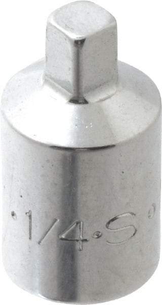 SK - 3/8" Drive, 1/4" Socket, Male Pipe Plug Socket - 4 Points, 1-1/8" OAL - Apex Tool & Supply