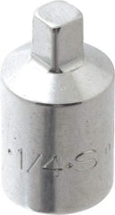 SK - 3/8" Drive, 1/4" Socket, Male Pipe Plug Socket - 4 Points, 1-1/8" OAL - Apex Tool & Supply