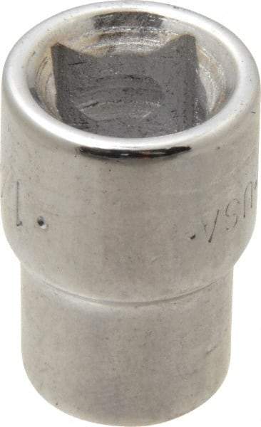 SK - 3/8" Drive, 1/4" Socket, Female Pipe Plug Socket - 4 Points, 1" OAL - Apex Tool & Supply