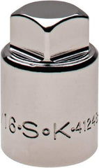 SK - 1/2" Drive, 9/16" Socket, Male Pipe Plug Socket - 4 Points, 1-3/8" OAL - Apex Tool & Supply