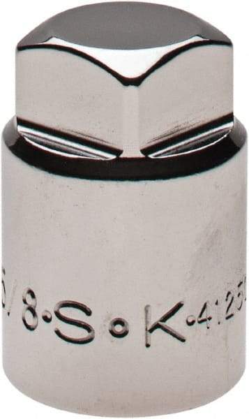 SK - 1/2" Drive, 5/8" Socket, Male Pipe Plug Socket - 4 Points, 1-3/8" OAL - Apex Tool & Supply