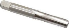 Interstate - 11/32-32 UNS 3B 4 Flute Bright Finish High Speed Steel Straight Flute Standard Hand Tap - Bottoming, Right Hand Thread, 2-15/16" OAL, H3 Limit, Oversize - Apex Tool & Supply