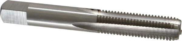 Interstate - 3/8-20 UNS 3B 4 Flute Bright Finish High Speed Steel Straight Flute Standard Hand Tap - Bottoming, Right Hand Thread, 2-15/16" OAL, H3 Limit, Oversize - Apex Tool & Supply