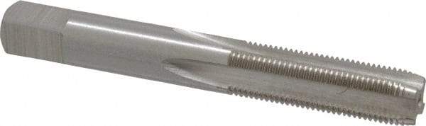 Interstate - 3/8-28 UNS 3B 4 Flute Bright Finish High Speed Steel Straight Flute Standard Hand Tap - Plug, Right Hand Thread, 2-15/16" OAL, H3 Limit, Oversize - Apex Tool & Supply