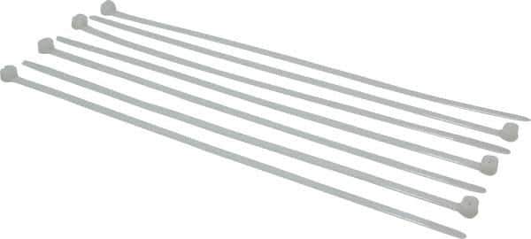 Thomas & Betts - 13.4" Long Natural (Color) Nylon Standard Cable Tie - 120 Lb Tensile Strength, 1.65mm Thick, 88.9mm Max Bundle Diam - Apex Tool & Supply