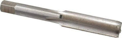 Interstate - 7/16-40 UNS 3B 4 Flute Bright Finish High Speed Steel Straight Flute Standard Hand Tap - Bottoming, Right Hand Thread, 3-5/32" OAL, H3 Limit, Oversize - Apex Tool & Supply