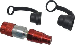 Enerpac - 3/8 NPTF Hydraulic Hose Flush Face Coupler Set - 10,000 psi - Apex Tool & Supply