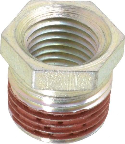 Enerpac - 3/8 Male & 1/4 Female NPTF Hydraulic Hose Bushing - 10,000 psi - Apex Tool & Supply