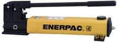 Enerpac - 1" Piston Diam, 1" Piston Stroke, 2.40, 0.151 Cu In per Stroke, 155 Cu In Reservoir Capacity, Manual Hydraulic Pump - 10,000 psi, 95 Lbs. Max Handle Effort, 2 Stage - Apex Tool & Supply