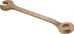 Ampco - 1-11/16" 12 Point Offset Combination Wrench - 15° Offset Angle, 22-3/4" OAL, Aluminum Bronze, Plain Finish - Apex Tool & Supply