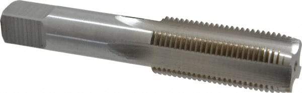Interstate - 15/16-12 UNS 3B 4 Flute Bright Finish High Speed Steel Straight Flute Standard Hand Tap - Plug, Right Hand Thread, 4-29/32" OAL, H4 Limit, Oversize - Apex Tool & Supply