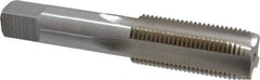 Interstate - 15/16-12 UNS 3B 4 Flute Bright Finish High Speed Steel Straight Flute Standard Hand Tap - Plug, Right Hand Thread, 4-29/32" OAL, H4 Limit, Oversize - Apex Tool & Supply