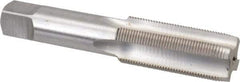 Interstate - 15/16-18 UNS 3B 4 Flute Bright Finish High Speed Steel Straight Flute Standard Hand Tap - Plug, Right Hand Thread, 4-29/32" OAL, H4 Limit, Oversize - Apex Tool & Supply