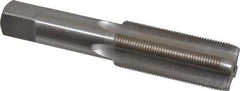 Interstate - 1-18 UNS 3B 4 Flute Bright Finish High Speed Steel Straight Flute Standard Hand Tap - Plug, Right Hand Thread, 5-1/8" OAL, H4 Limit, Oversize - Apex Tool & Supply