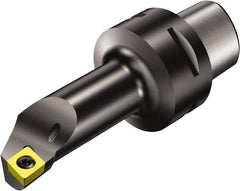 Sandvik Coromant - Right Hand Cut, Size C4, CCMT 3(2.5)2 Insert Compatiblity, Modular Turning & Profiling Cutting Unit Head - 27mm Ctr to Cutting Edge, 80mm Head Length, Through Coolant, Series CoroTurn 107 - Apex Tool & Supply