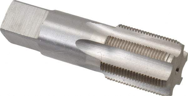 Interstate - 1-3/16 - 16 UNS 3B 6 Flute Bright Finish High Speed Steel Straight Flute Standard Hand Tap - Bottoming, Right Hand Thread, 4" OAL, H4 Limit, Oversize - Apex Tool & Supply