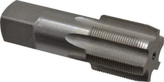 Interstate - 1-3/8 - 18 UNEF 3B 6 Flute Bright Finish High Speed Steel Straight Flute Standard Hand Tap - Plug, Right Hand Thread, 4" OAL, H4 Limit, Oversize - Apex Tool & Supply