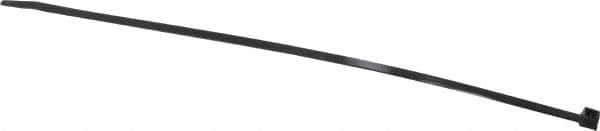 Made in USA - 10.968" Long Black Nylon Standard Cable Tie - 40 Lb Tensile Strength, 1.37mm Thick, 2-3/8" Max Bundle Diam - Apex Tool & Supply