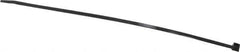 Made in USA - 10.968" Long Black Nylon Standard Cable Tie - 40 Lb Tensile Strength, 1.37mm Thick, 2-3/8" Max Bundle Diam - Apex Tool & Supply