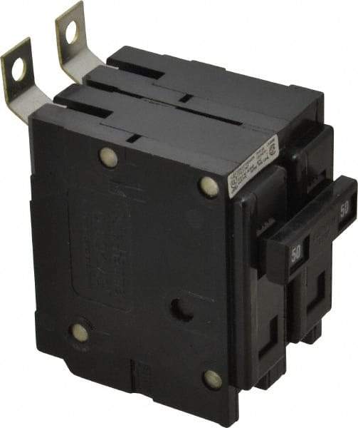Eaton Cutler-Hammer - 50 Amp, 120/240 VAC, 24 VDC, 48 VDC, 80 VDC, 2 Pole, Bolt On Miniature Circuit Breaker - Thermal Magnetic Trip, 14-4 AWG, 2-3/8 Inch Deep x 2-15/16 Inch High x 2 Inch Wide - Apex Tool & Supply