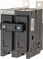 Eaton Cutler-Hammer - 100 Amp, 120/240 VAC, 24 VDC, 48 VDC, 80 VDC, 2 Pole, Bolt On Miniature Circuit Breaker - Thermal Magnetic Trip, 8-1/0 AWG, 2-3/8 Inch Deep x 2-15/16 Inch High x 2 Inch Wide - Apex Tool & Supply